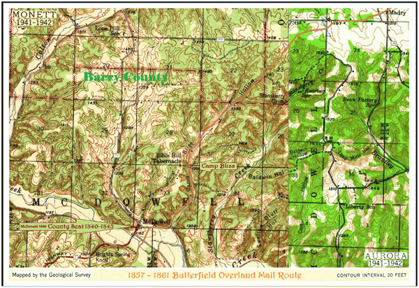 Butterfield Stage Map Small